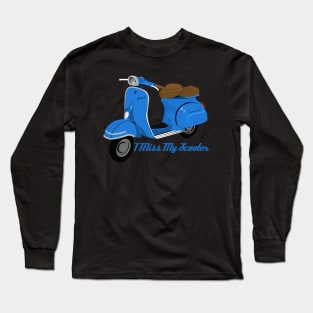 Old Scooter Light Blue Long Sleeve T-Shirt